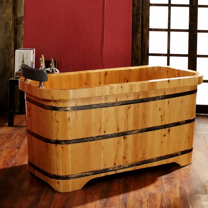 Spa Wellness Nature - 四川杉材製大人用天然木製浴槽スパバスバレル健康ウェルネス家庭用018