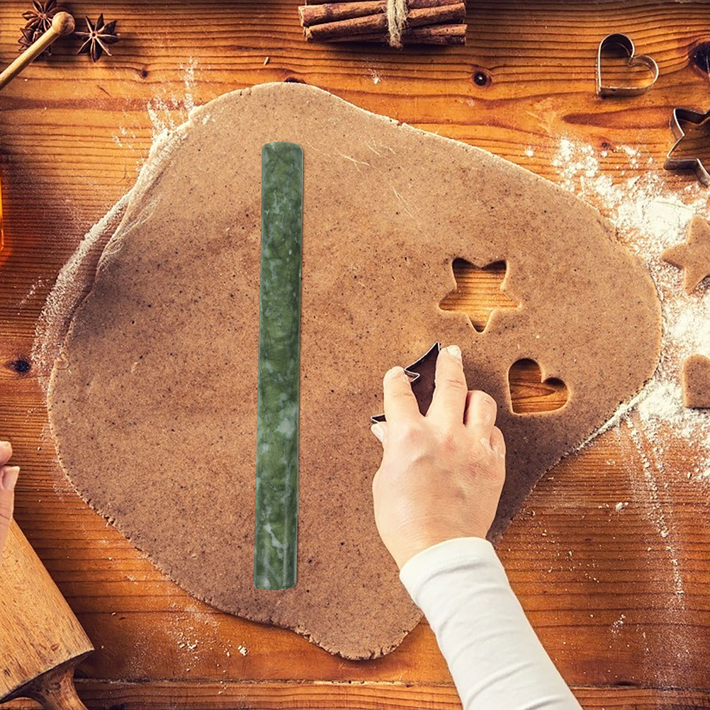 2個セット 天然石生地ローラー 翡翠大理石製麺棒 ノンスティ - Jade Roller Stone のレビューと価格