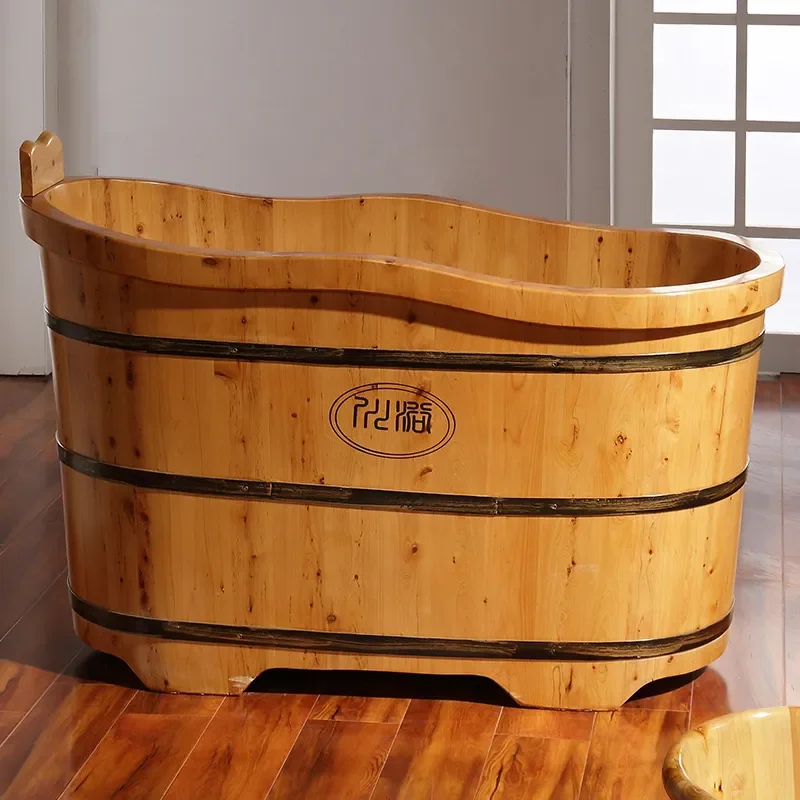 杉材バスバレル 大型 大人用木製浴槽 フットバケット スパ  - Spa Wellness Nature のレビューと価格